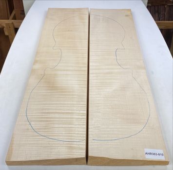 Set Back, Sides and Neck plank Curly Maple for Cello Unique Piece #010